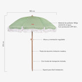 Flamingueo Caramel Plaj ve Bahçe Şemsiyesi Yeşil